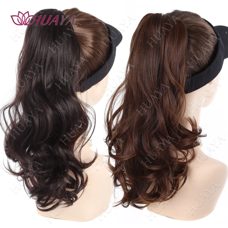 Synthetic Claw Clip Ponytail Extension Curly Wavy Clip in Long Ponytails Hair Extensions Synthetic Hairpiece for Women