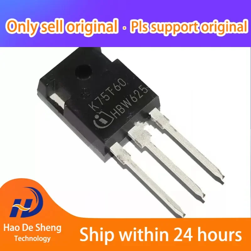 

10 шт./партия IKW75N60T K75T60 TO247 600V 75A IGBT новые оригинальные фотоактивные компоненты
