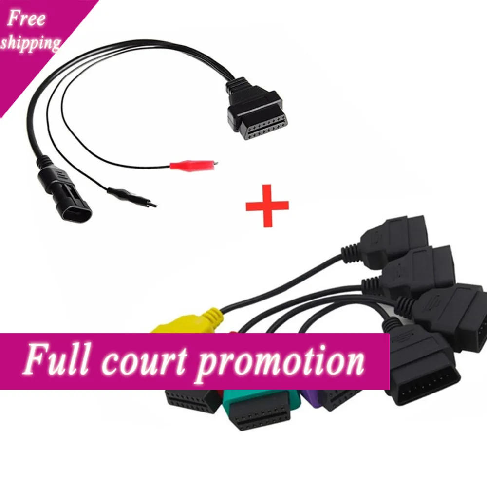 

4 шт./лот fiatecuscan OBD2 разъем плюс 16 контактов OBD2 к 3 контактам OBD1 диагностический адаптер Соединительный кабель для Fiat Alpha Romeo