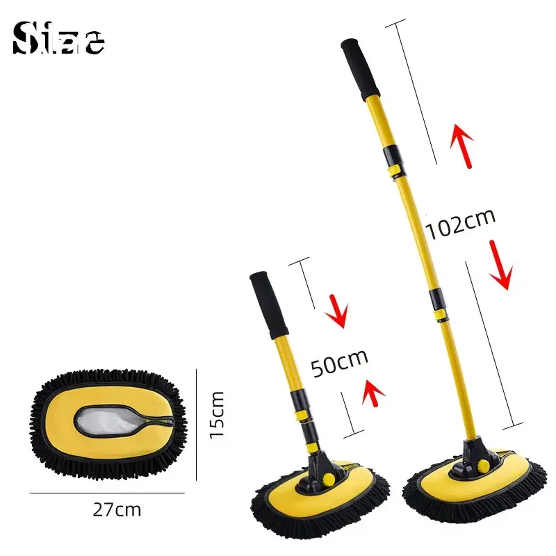 Car Wash Mop Cleaning Brush Telescoping Long Handle Cleaning Mop Retractable Bent Bar Car Wash Brush Tools