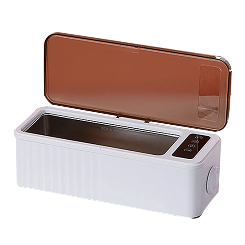 

1Set Mini Portable Ultrasonic Jewelry Cleaner Eyeglasses Cleaning Machine US Plug Household Professional Ultrasonic