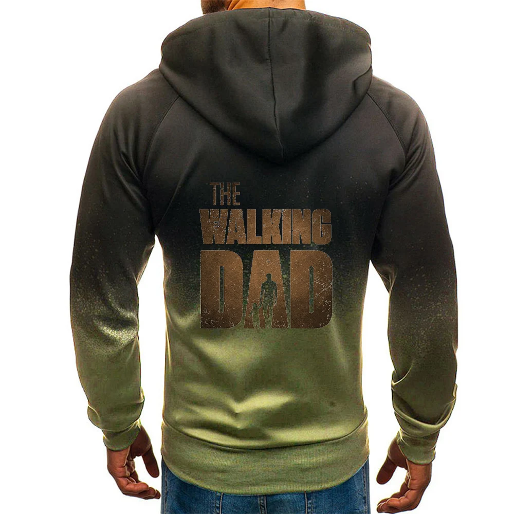 Men's Gradient Color Sports Zipper Jacket