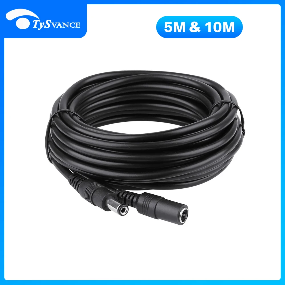 

30FT 10M 5.5mm x 2.1mm 5.5/2.1mm 12V DC Male Female Extension Cable Cord 20AWG for CCTV Camera & Router