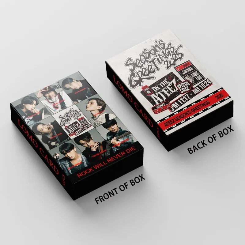 Kpop ATEEZ 2025 SEASON&rsquo;S GREETINGS Lomo Cards album cards 55pcs/set High Quality HD Print Photocards for Fans Collection