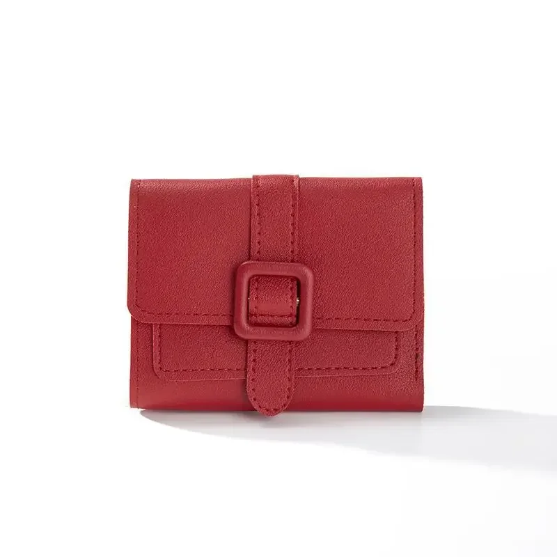 Candy Color Small Wallets PU Leather Coin Pures Ladies Card Holder Mini Design Standard Short Purses for Women Solid Purses