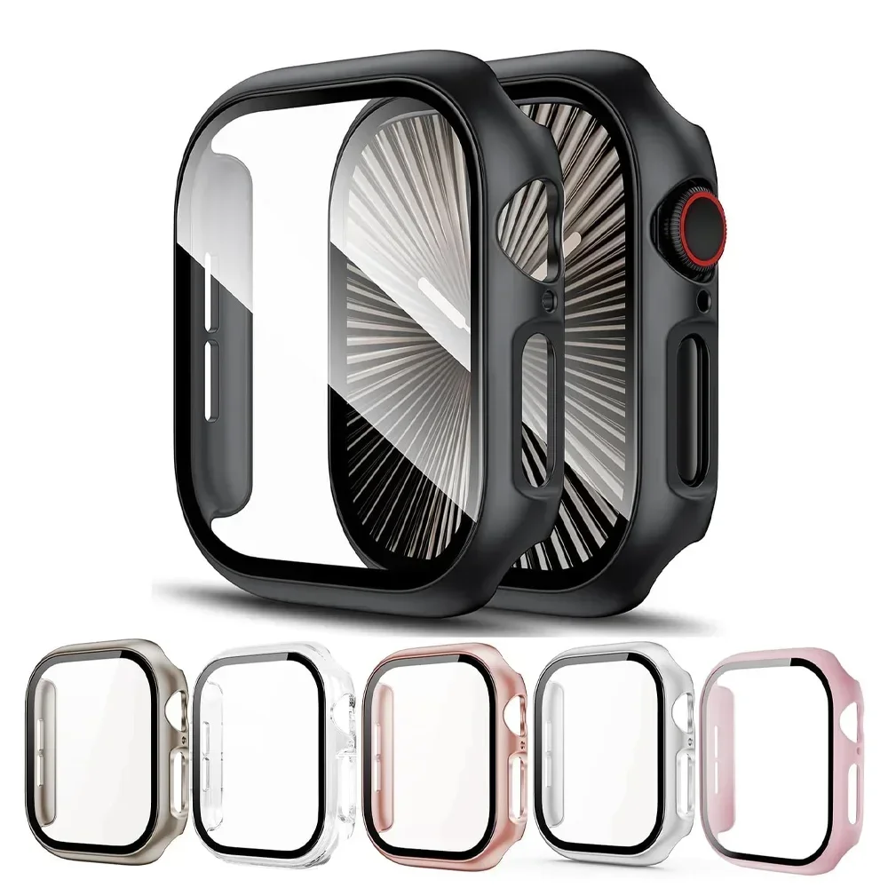 3er-Pack gehärtete Glasabdeckung für Apple Watch Displayschutzfolie 9 8 7 6 5 4 3 SE 40 mm 41 mm 46 mm 45 mm 10 42 mm 38 mm Zubehör – Detail 1