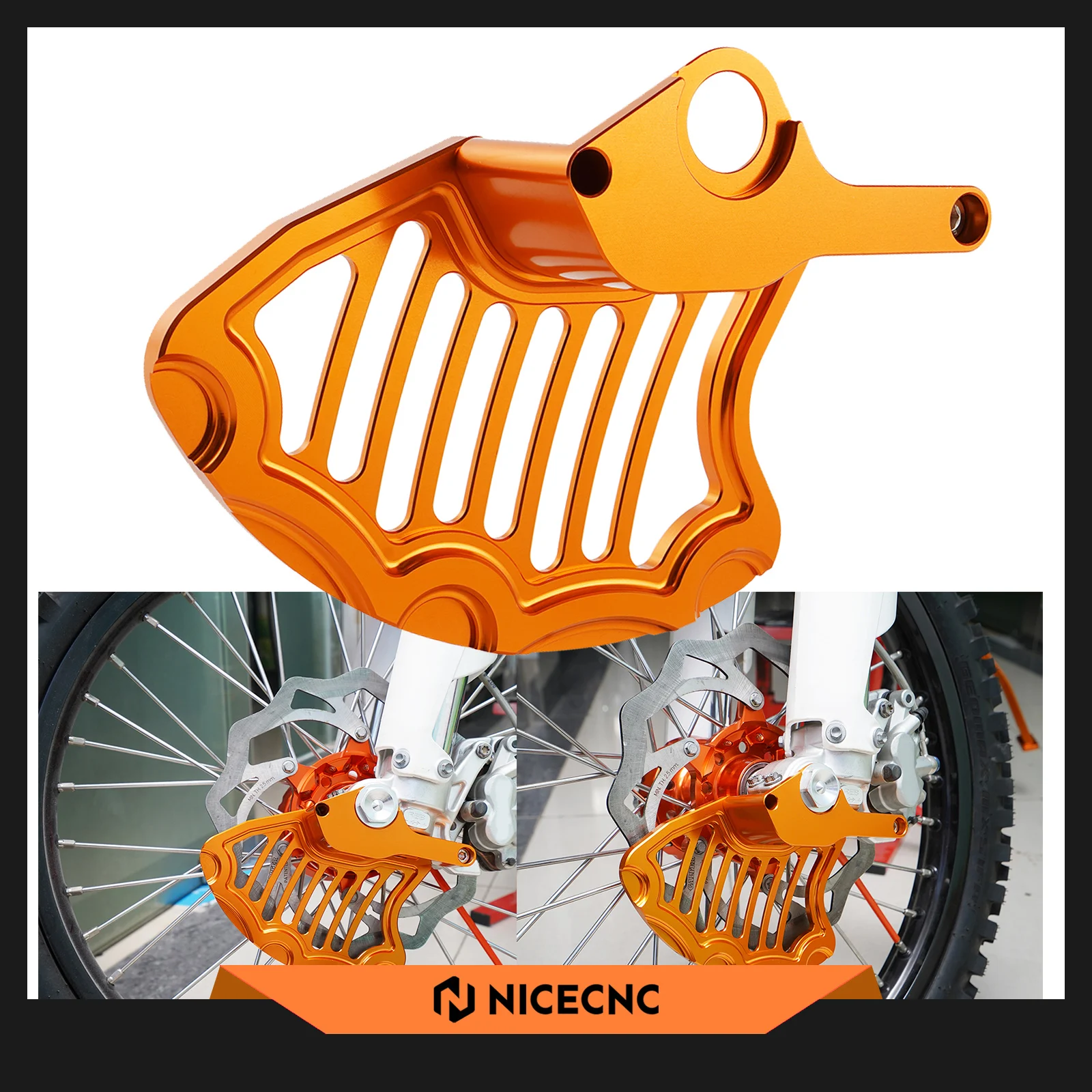 CNC-Bremsscheibenschutzabdeckung vorne für KTM EXC 300 2015 EXC XCW XCFW 530 500 450 400 350 300 250 200 150 125 SX XC MXC 2003–2014