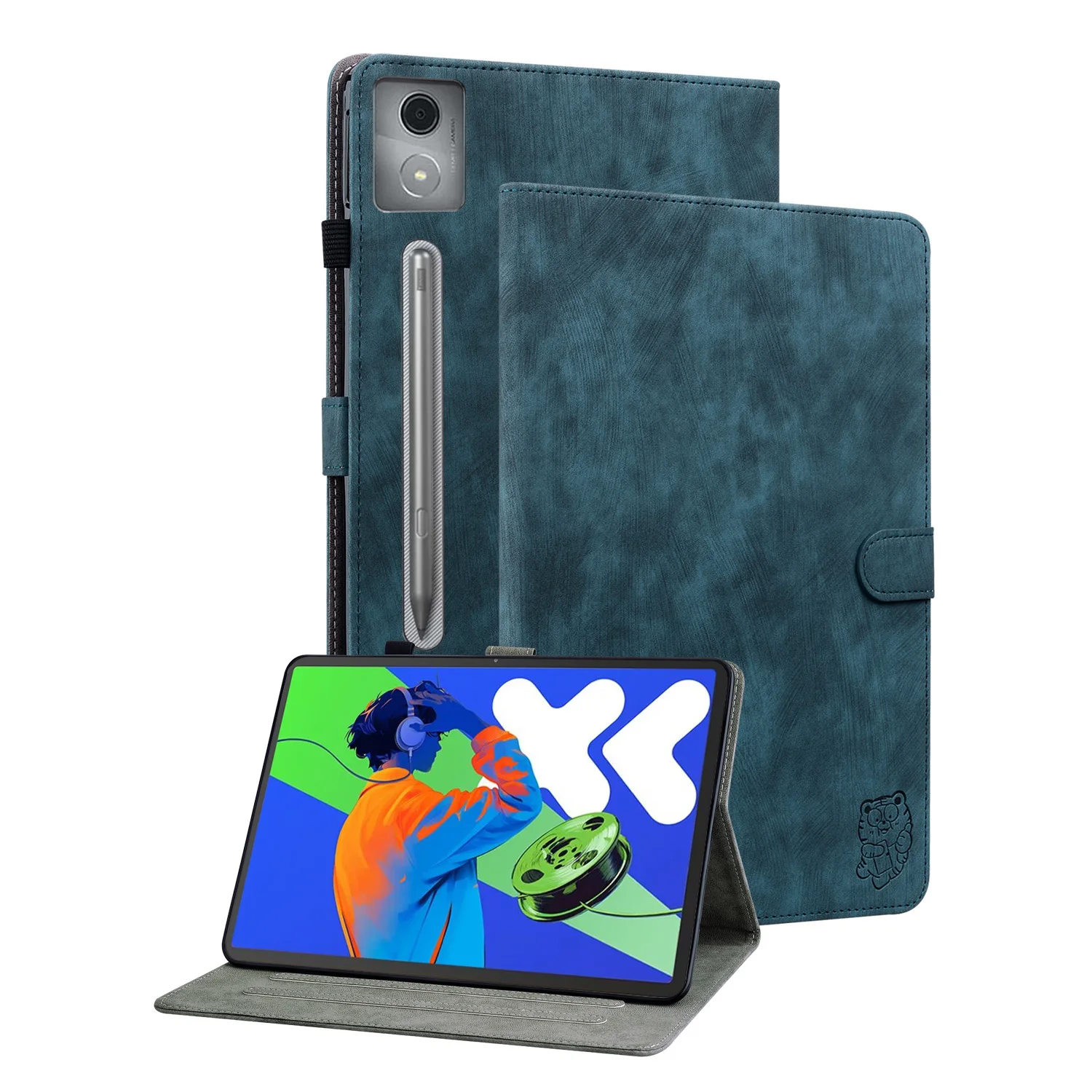 Premium PU Leather Stand Cover with Soft TPU Back