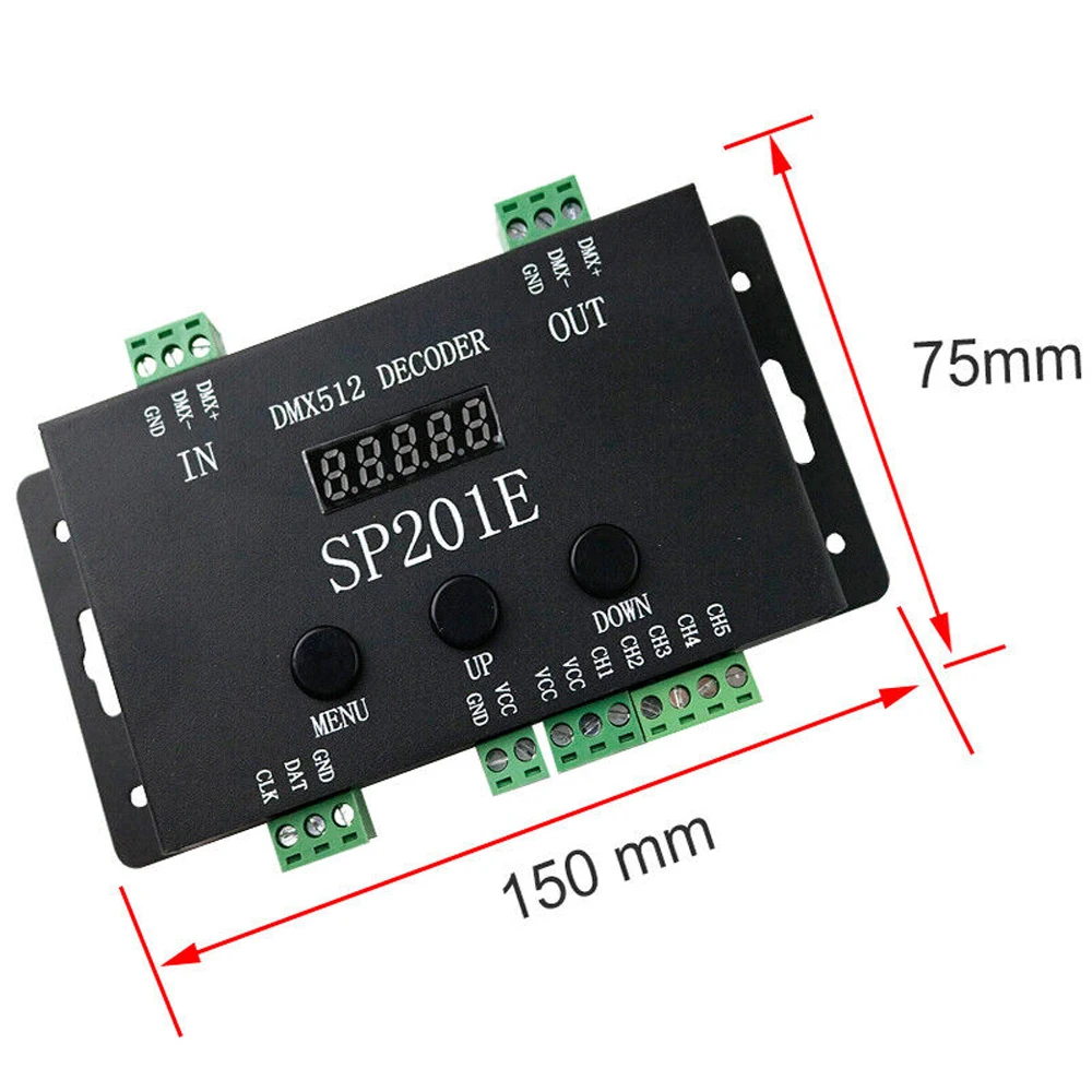 DC5V-24V ڴ Ʈѷ SPI ȣ ּ  IC RGB LED ȼ, 5 ä PWM , ws2811 2812 1903 Ʈ, SP201E, DMX512