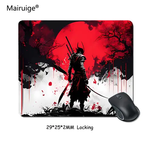Samurai Warrior Mouse Pad Gamer Computer Accessories Keyboard Table Mat Black Mousepad Company Gaming Laptop Desk Accessory Pc - Image 4