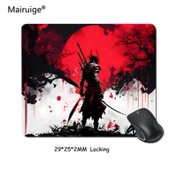 Samurai Warrior Mouse Pad Gamer Computer Accessories Keyboard Table Mat Black Mousepad Company Gaming Laptop Desk Accessory Pc 4