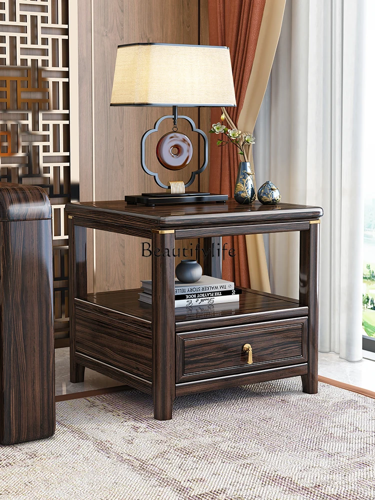 

Деревянный квадратный столик в китайском стиле с выдвижными ящиками, деревянный диван для гостиной, Маленький журнальный столик, угловой боковой шкаф