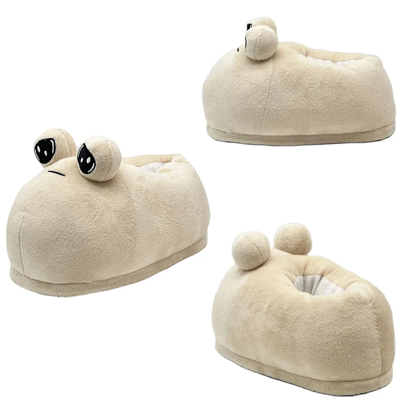 

Pou Slipper Plush Toys Adult Slippers Alien Stuffed Plush Toy Kawaii Stuffed Alien Plush Doll Fan Gift