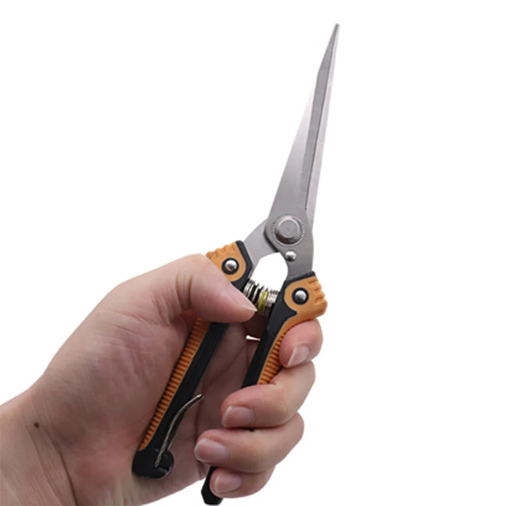 Pruning Scissors Straight Stainless Steel Blades Garden Shears Hand Pruner For Garden Fruits Plants