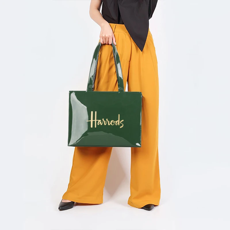 Harrods Small Logo Shopper Bag - Burgundy - One Size