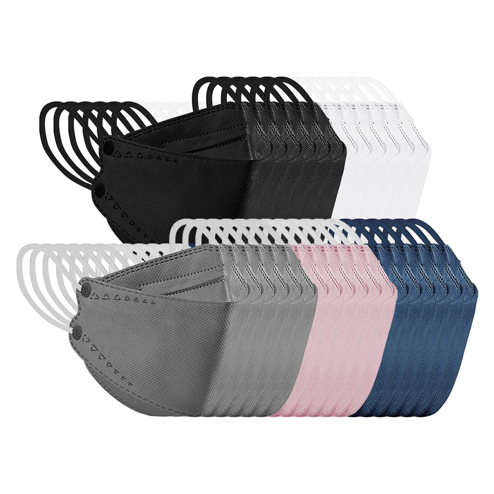 30pcs AdultsMask Printing Anti-Fog Non-Woven Fabric Disposable Mask Outdoor Dust-Proof Face Protective Mask Disposable