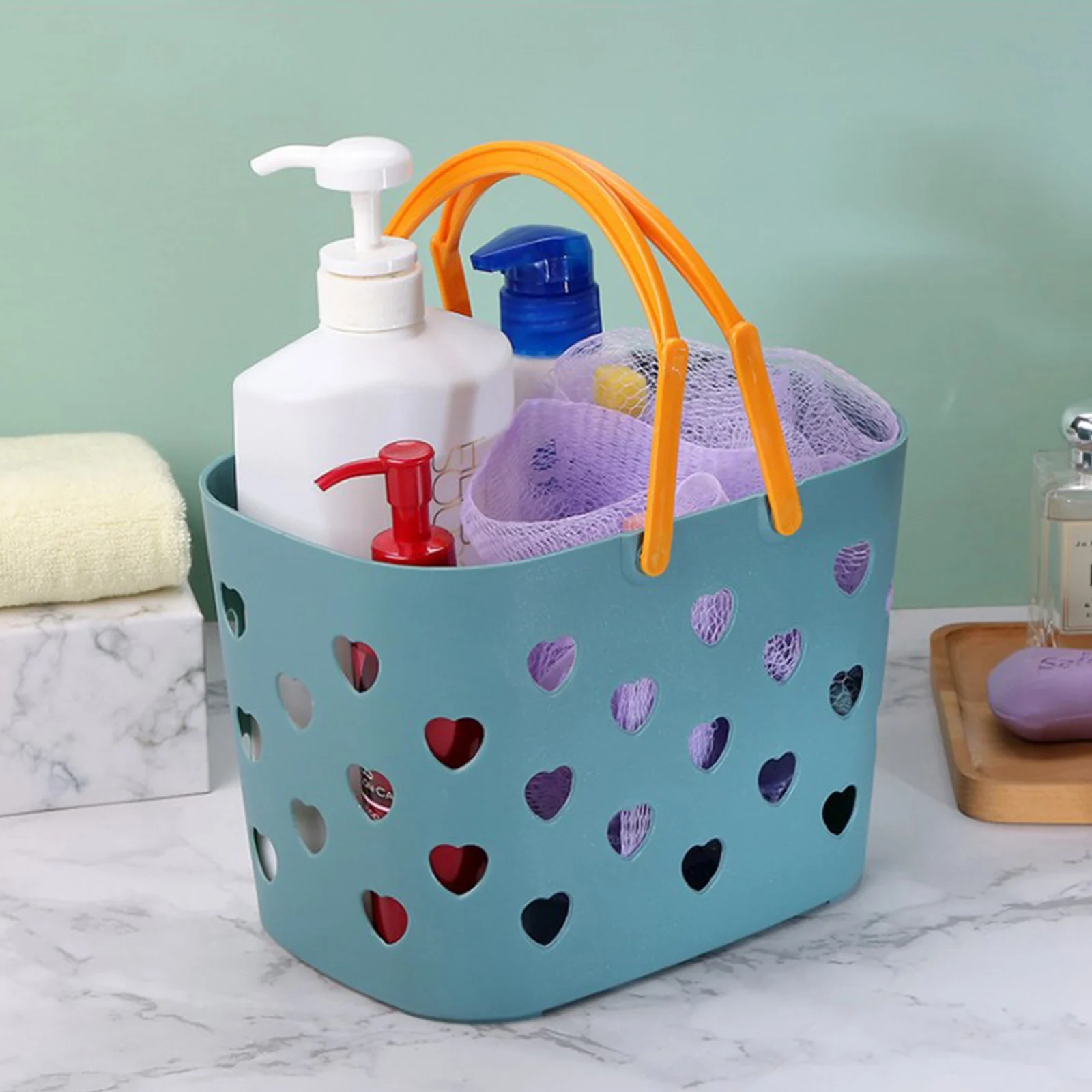 Plastic Shower Caddy Basket with Compartments, Portable Cleaning Supply  Storage Organizer with Handle for College Dorm Bathroom - AliExpress
