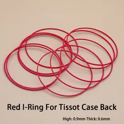 Enhanced Product Title:  
Durable Red Plastic I - Ring Gasket for Watch Case Bottom Cover (Thick 0.6mm 4PCS)