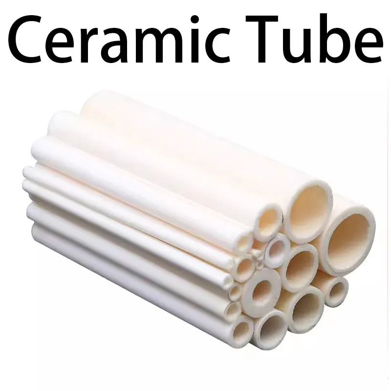 Ceramic Tube Alumina Pipe Thermocouple Protection High Temperature Resistant Insulation Hollow ID 0.25-20mm