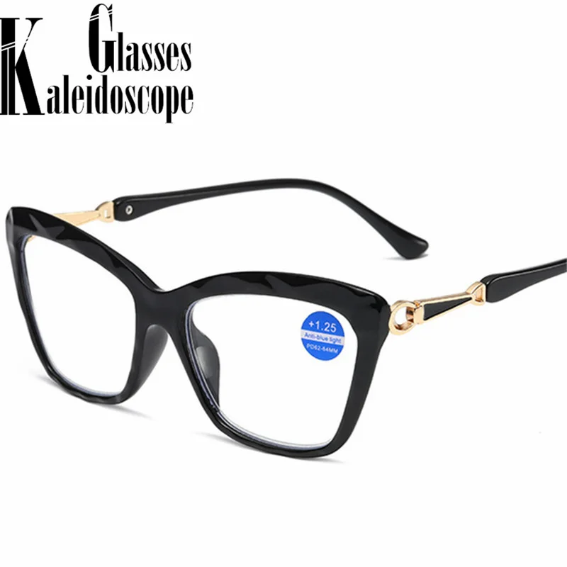 +1.0 +1.25 +1.75 +1.5  to +4 Cat Eye Reading Glasses Women Fashion Design Anti Blue Light Prescription Presbyopia Eyeglasses 4