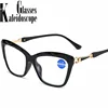 +1.0 +1.25 +1.75 +1.5  to +4 Cat Eye Reading Glasses Women Fashion Design Anti Blue Light Prescription Presbyopia Eyeglasses 4