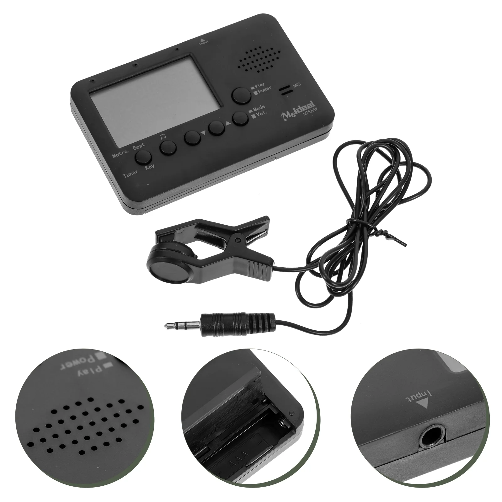 Wind Universal Tuner Metronomo Elettronico Clarinetto Sassofono Flauto Tuba Tromba Tuning Tuner Sintonizzatore Flauto Nero Senza