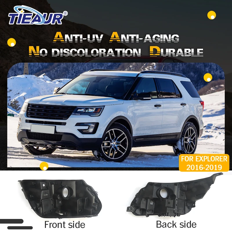 

TIEAUR Headlight Back Case Car Front Headlamp Housing For Ford EXPLORER 2016 2017 2018 2019 Car Light Back Shell Replacement