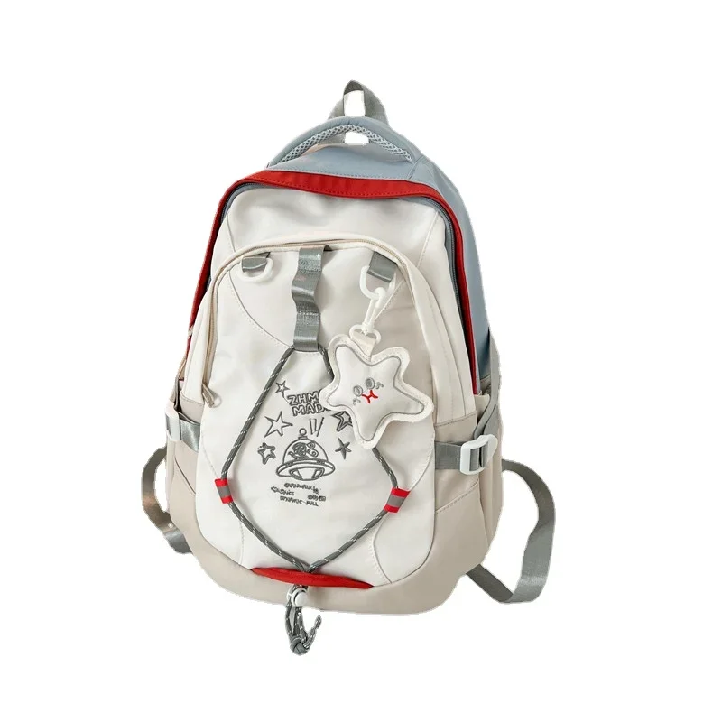 Casual Softback Large Capacity Nylon Backpacks Soft Handle 2024brand Bags for Women Canvas Interior Compartment Zipper Backpacks 6