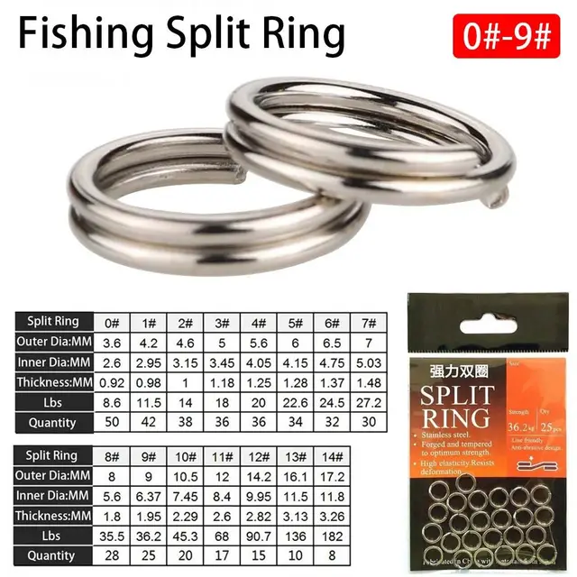 New Durable 304 Stainless Steel Fishing Split Ring 3mm-9mm Jigging Ring  Heavy Duty Snap Split Ring Lure Connector Fishing Tackle - AliExpress