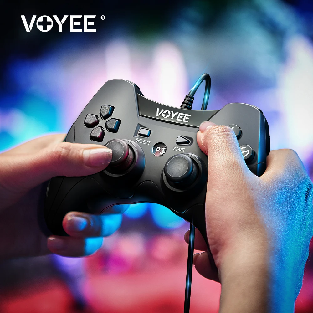 VOYEE For PC Control Wired Gamepad for PS3 Controller USB Joystick Windows 10 8 7 Laptop Xinput Game |