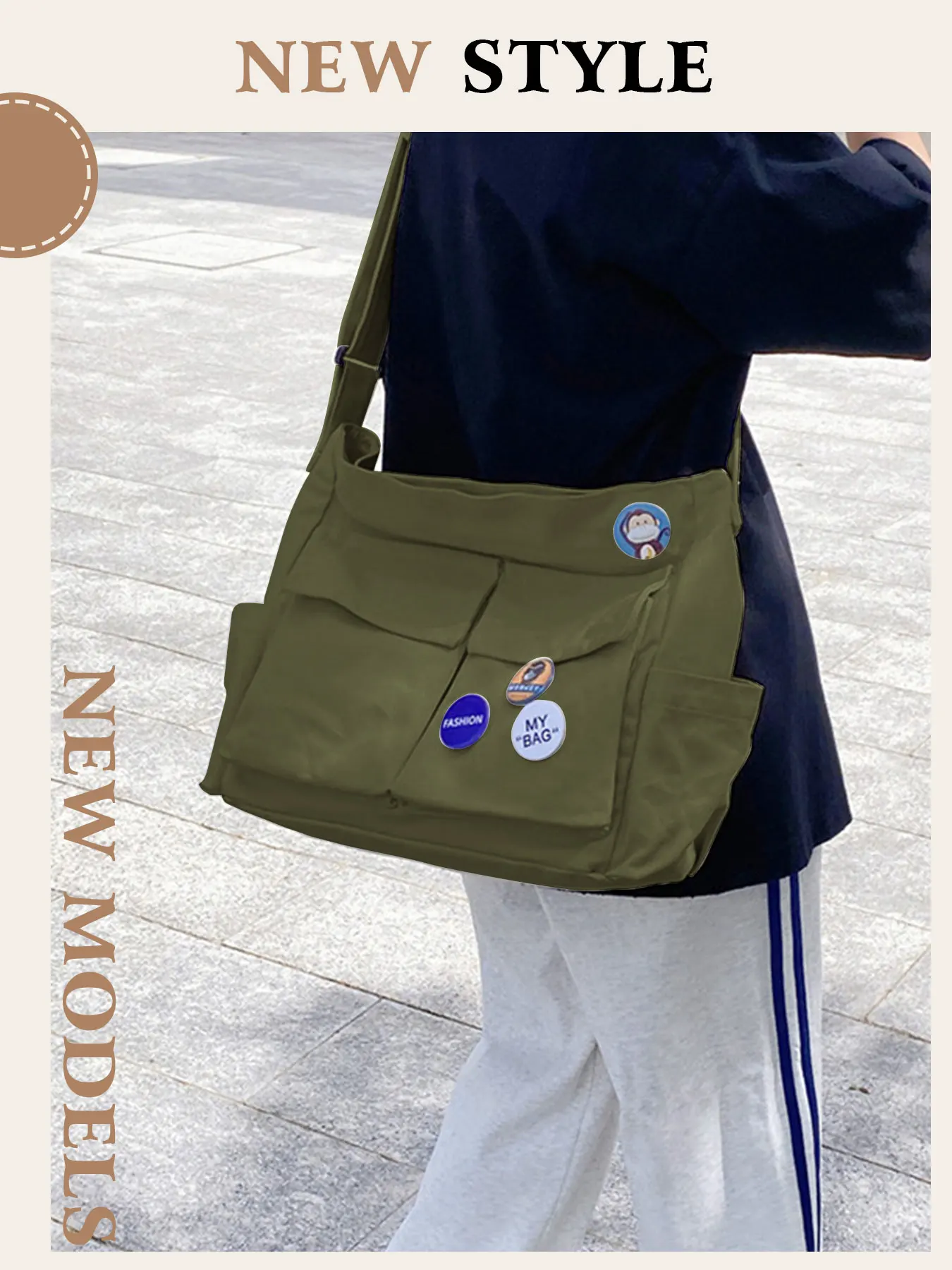 Canvas Crossbody Backpack 4
