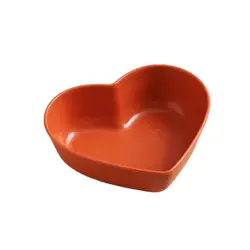 Heart-Shaped Wheat Straw Bowl (Orange)