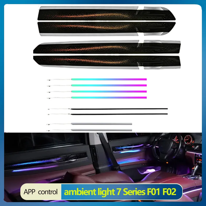For 2009-2014 BMW 7 Series F01 F02 246 colors LED Ambient Light RGB ...