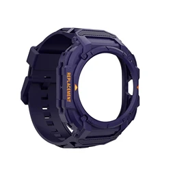 Ultra Protective Strap Case for Smartwatch - One - Piece TPU Cover with Straps, 47mm (Starlight White Band)