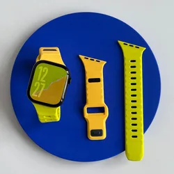 Premium Silicone Sport Watch Strap - Vibrant Colors and Secure Fit - 38 40 41mm (YLgr)