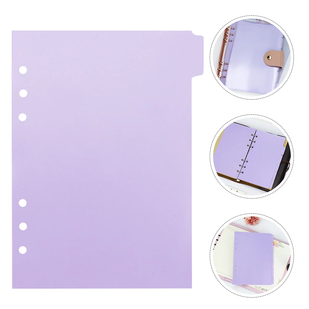 6 Sheets Index Separator Page Notebook Dividers Binder Tabs Clips Small Business Supplies Notepad Notebooks Loose Leaf Plastic