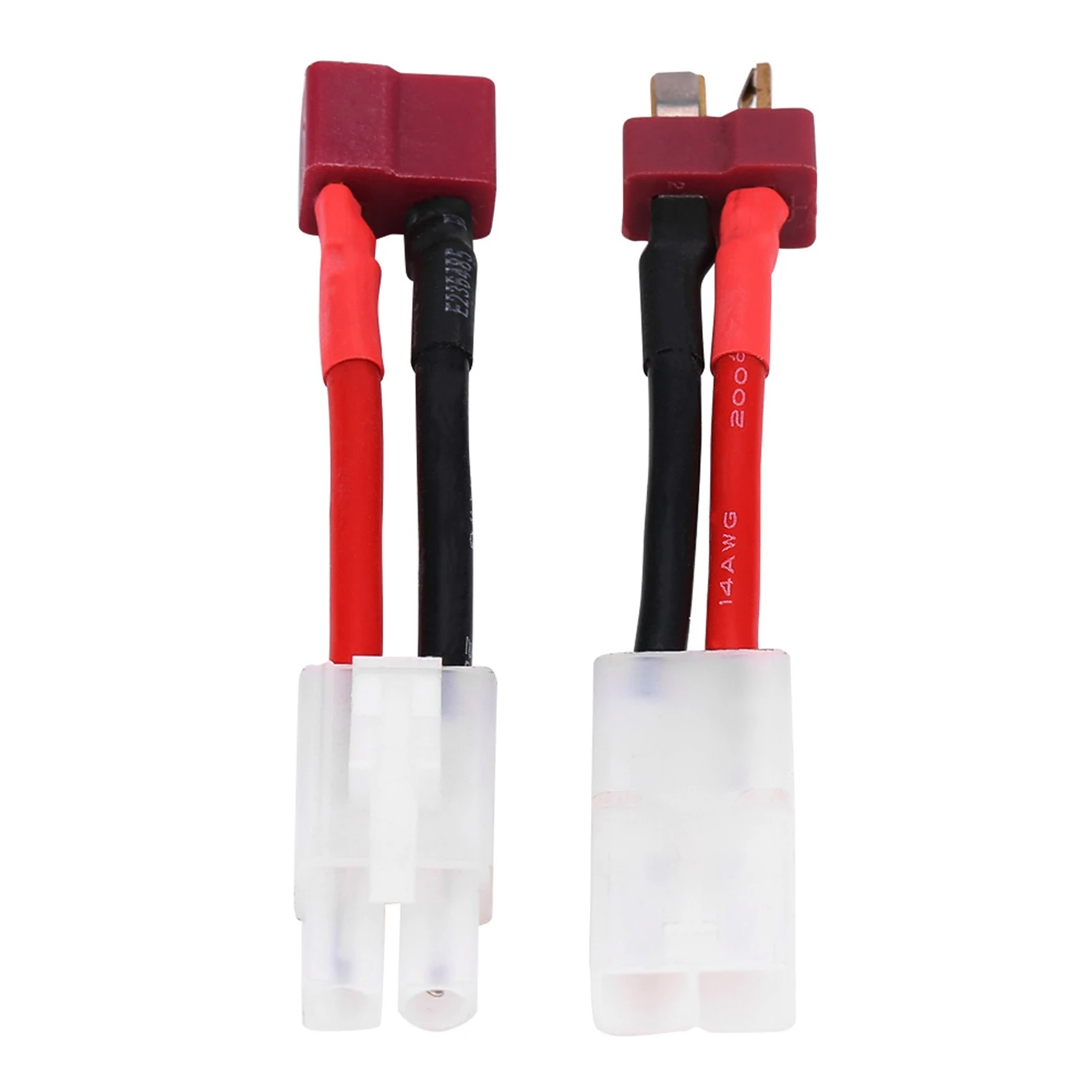 2Pcs/Set T Plug Female/Male to Tamiya Male/Female Adapter Cable 14 AWG Wire RC Accessory T Plug to Cable RC Accessory