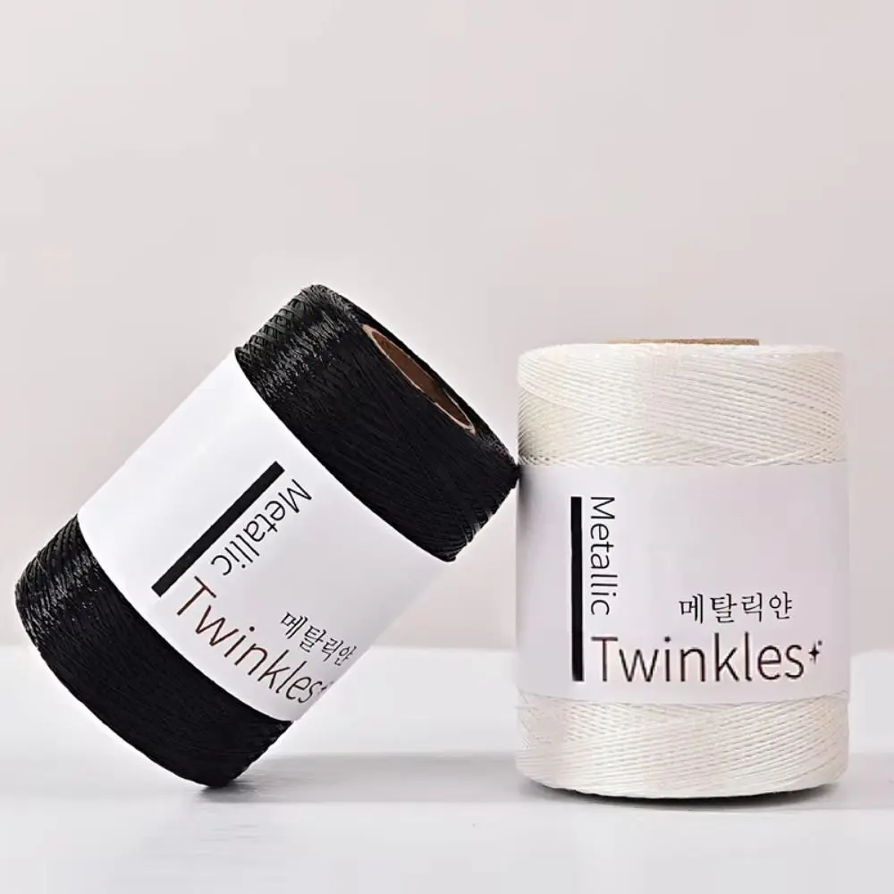 공예용 반짝이는 메탈릭 실 컬러풀 1.0mm 글리터 크로셰 실 수제 DIY 손뜨개 실 직조 수공예