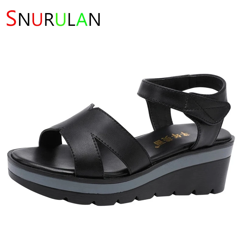 

Small Plus Size 32-43 Comfortable Medium Heels Platform Shoes Summer 2023 Wedge Sandals for Beach Mother sandals