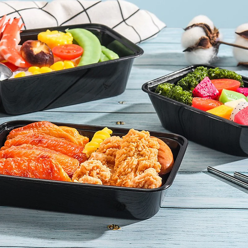 10-Pack Durable Reusable Bento Lunch Containers for Microwavable Meal Storage