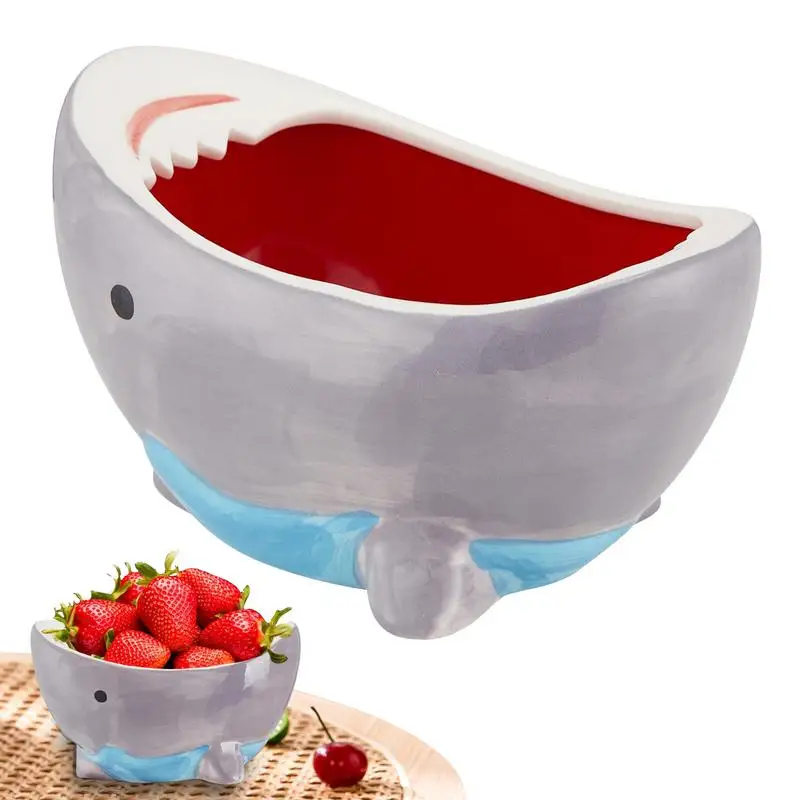 

3D Shark Bowl Large Capacity Safe Healthy Snack Bowl Candy Dish Microwave Storage Bowl For Party Holiday Decor Accessories