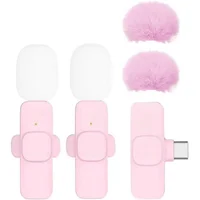 Microphone Lavalier Sans Fil pour iPhone USB C Android, Mini Micro Cravate avec Réduction du Bruit pour Enregistrement Vidéo et Vlog 3