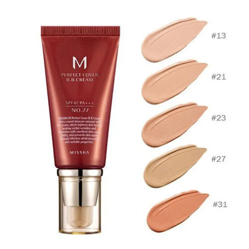 Concealer Foundation Cream Makeup Base Cream MISSHA M Perfect Cover BB Cream 20/50ml Whitening CC Concealer Brightening Korean Cosmetics