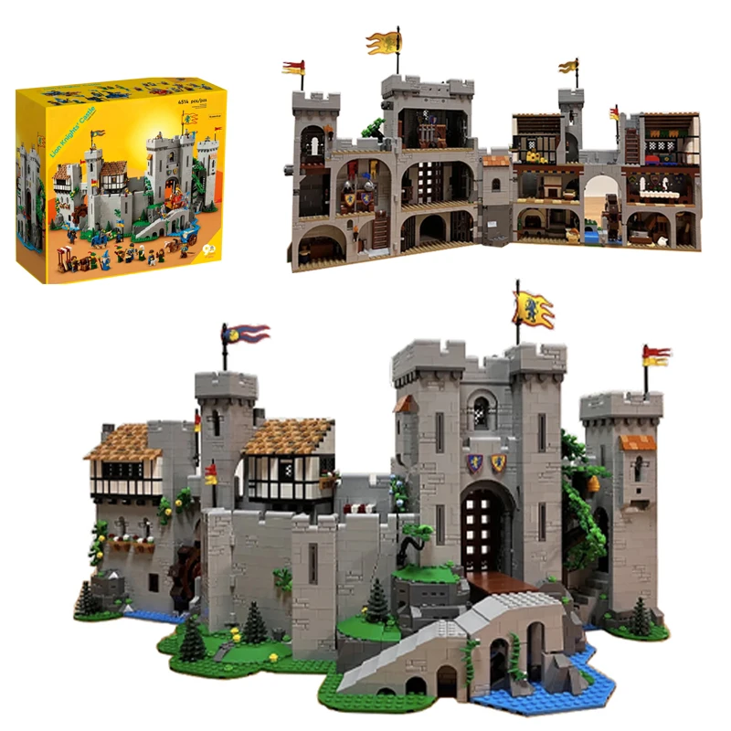 

Original box Chivalry of the Lion King Castle Model Building Blocks Bricks Christmas Birthday Gifts for kid toy Compatible 10305