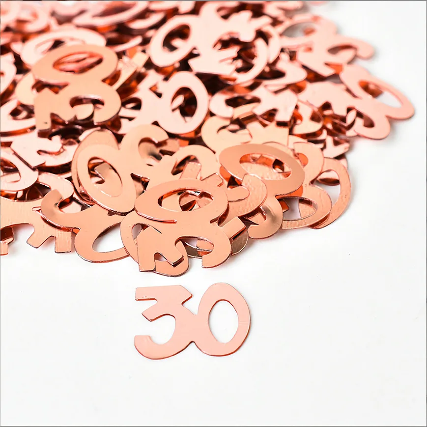 Number Confetti Balloon 30 40 50 60 30th 40th 50th 60th Birthday Party Anniversary Tabletop Table Scatter Centerpiece Decoration