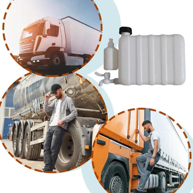 Fresh Water Holding Tank 9L Water Storage Container With Spigot Jug Portable Utility Tank Carrier For Truck