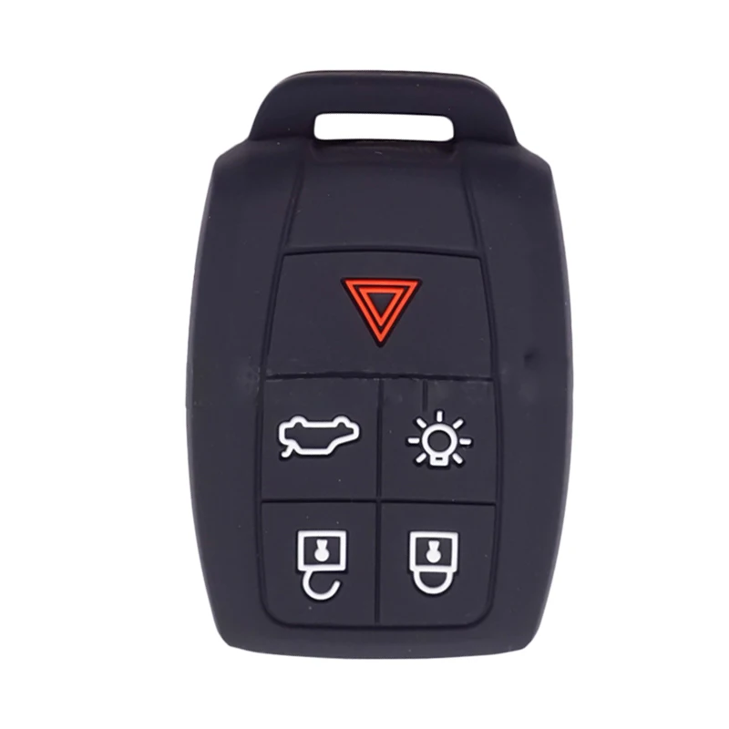 5 Pulsanti Smart Car Key Shell Case Cover Adatta Per Volvo Xc90 S60 C70 C30 V50 S40 2006 2007 2008 2009 Nero