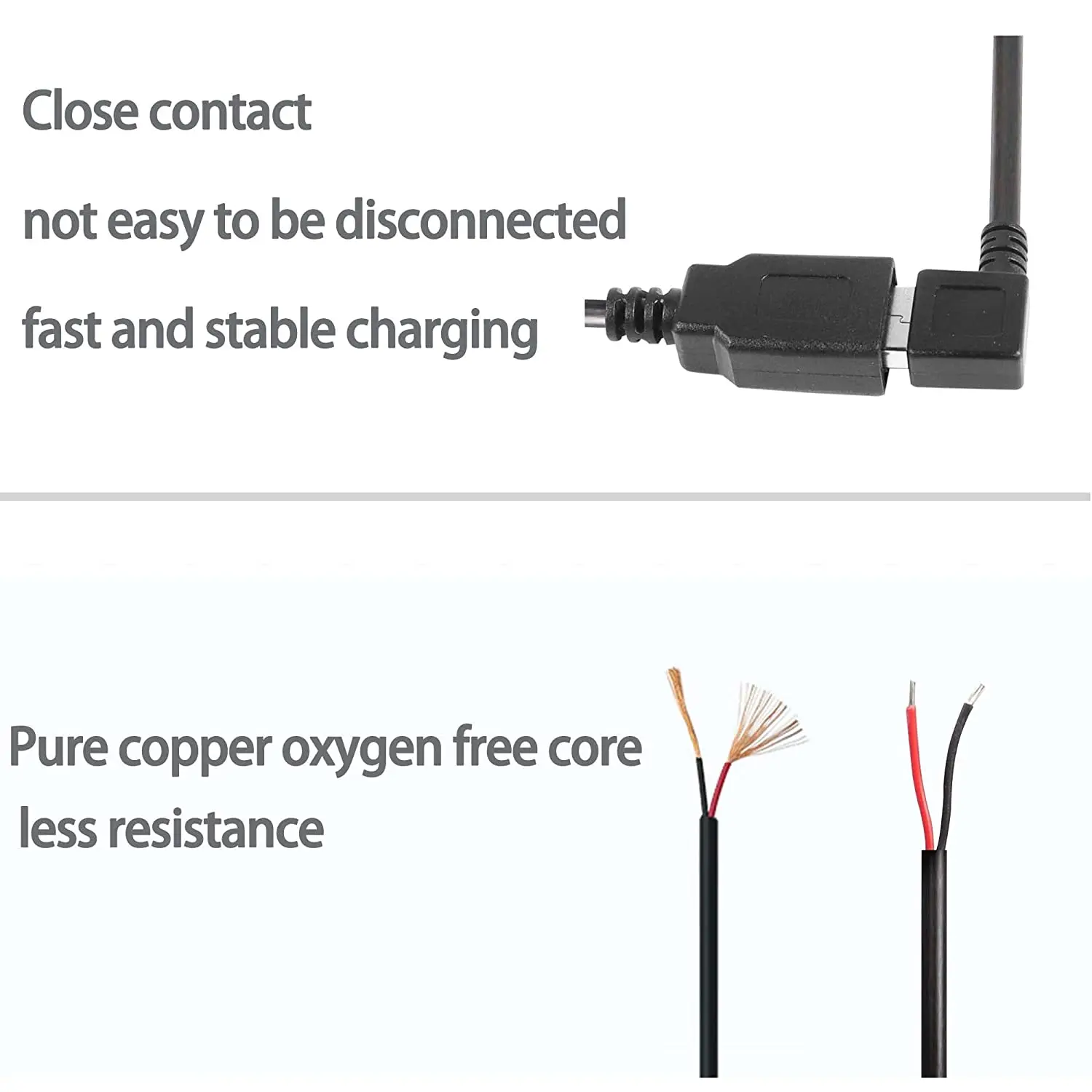 2pcs/lot USB Female Pigtail Cable Extension Power Cable 22AWG 5V 3A Socket to 2 Pin Bare Wire Open End Connector for DIY-2 Pcs