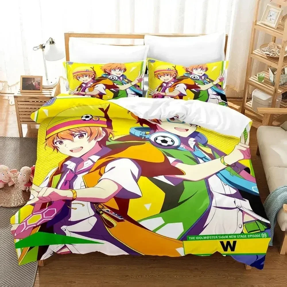 3dAnime Idolmaster SideM Bedding Set Duvet Cover Bed Set Quilt Cover Pillowcase Comforter king Queen Size Boys Adult Bedding Set