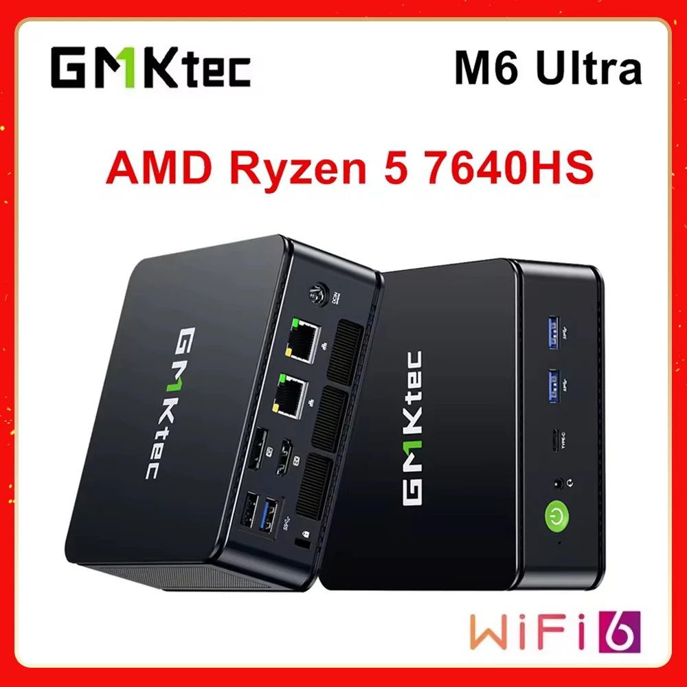 GMKtec Nucbox ゲーミングミニPC M6 Ultra AMD Ryzen 5 7640HS USB4 2
